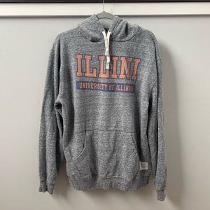 University of Illinois Hooded Sweatshirt - Vintage Style